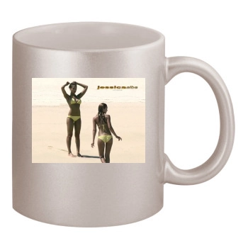 Jessica Alba 11oz Metallic Silver Mug