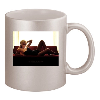 Jessica Alba 11oz Metallic Silver Mug