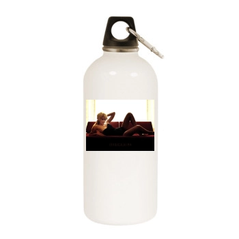 Jessica Alba White Water Bottle With Carabiner