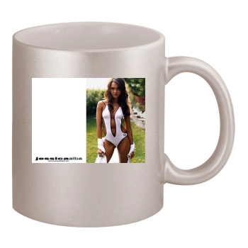 Jessica Alba 11oz Metallic Silver Mug