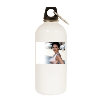 Jessica Alba White Water Bottle With Carabiner