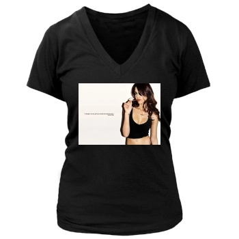 Jessica Alba Women's Deep V-Neck TShirt