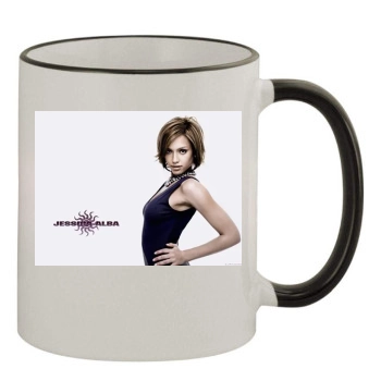 Jessica Alba 11oz Colored Rim & Handle Mug