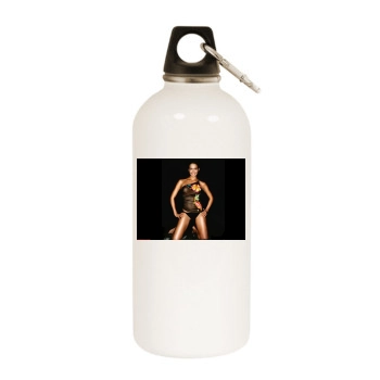 Jessica Alba White Water Bottle With Carabiner