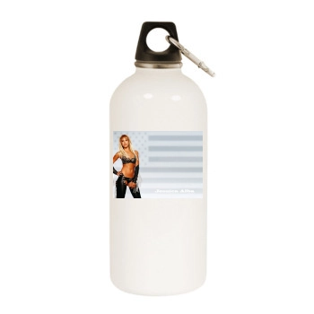 Jessica Alba White Water Bottle With Carabiner