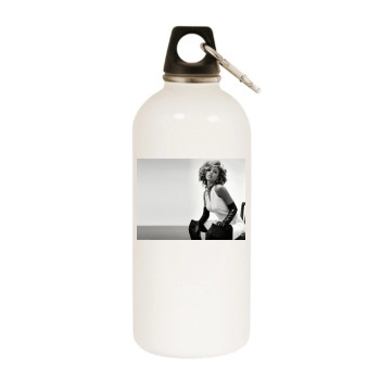 Jessica Alba White Water Bottle With Carabiner