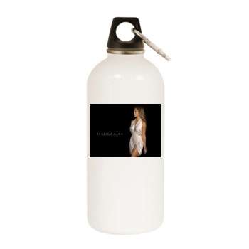 Jessica Alba White Water Bottle With Carabiner