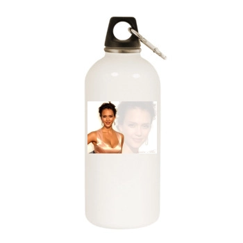 Jessica Alba White Water Bottle With Carabiner