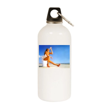 Jessica Alba White Water Bottle With Carabiner