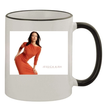 Jessica Alba 11oz Colored Rim & Handle Mug