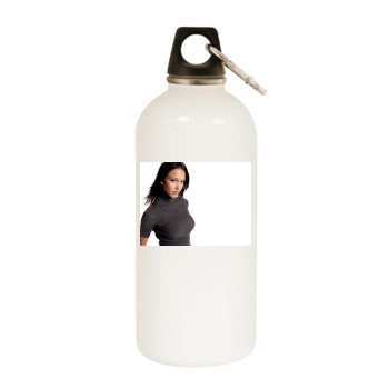 Jessica Alba White Water Bottle With Carabiner