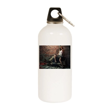 Jessica Alba White Water Bottle With Carabiner