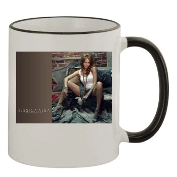 Jessica Alba 11oz Colored Rim & Handle Mug