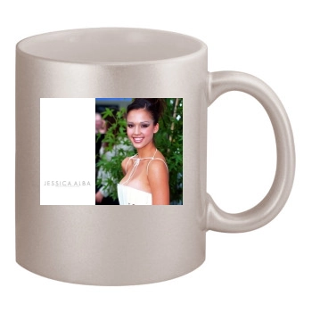 Jessica Alba 11oz Metallic Silver Mug