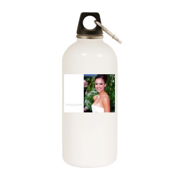 Jessica Alba White Water Bottle With Carabiner