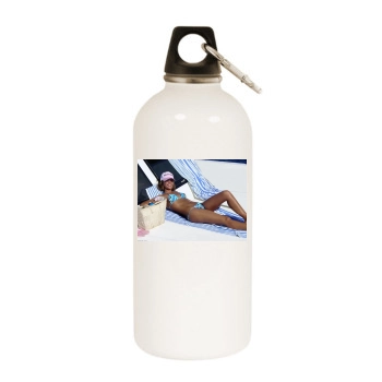 Jessica Alba White Water Bottle With Carabiner