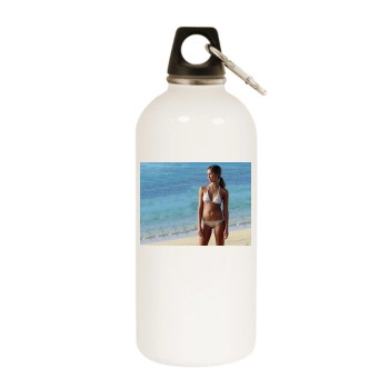 Jessica Alba White Water Bottle With Carabiner