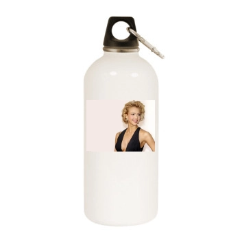 Jessica Alba White Water Bottle With Carabiner