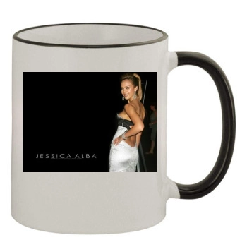 Jessica Alba 11oz Colored Rim & Handle Mug