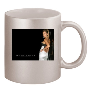 Jessica Alba 11oz Metallic Silver Mug