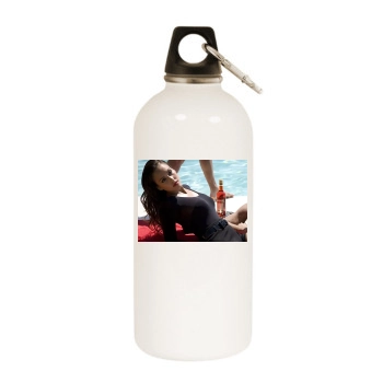 Jessica Alba White Water Bottle With Carabiner