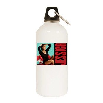 Jessica Alba White Water Bottle With Carabiner