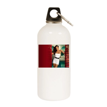 Jessica Alba White Water Bottle With Carabiner