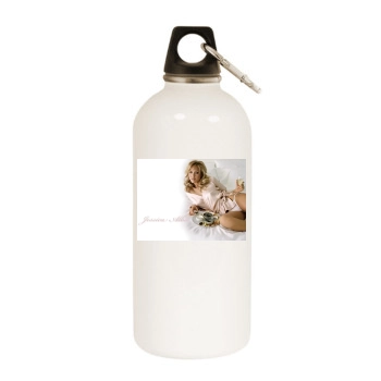 Jessica Alba White Water Bottle With Carabiner