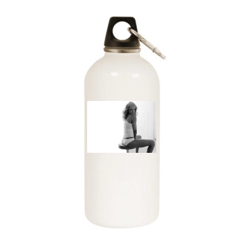 Jessica Alba White Water Bottle With Carabiner