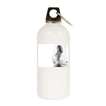 Jessica Alba White Water Bottle With Carabiner