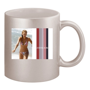 Jessica Alba 11oz Metallic Silver Mug