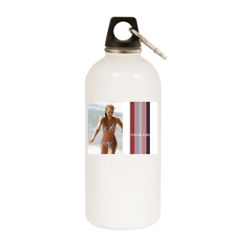 Jessica Alba White Water Bottle With Carabiner