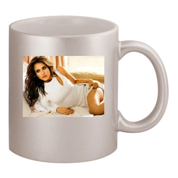 Jessica Alba 11oz Metallic Silver Mug