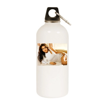 Jessica Alba White Water Bottle With Carabiner