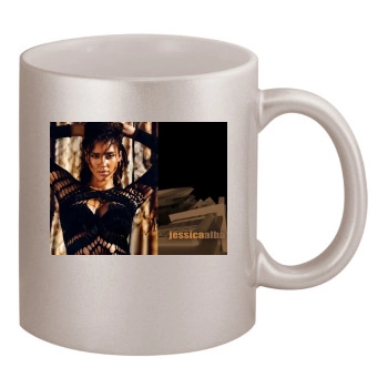 Jessica Alba 11oz Metallic Silver Mug