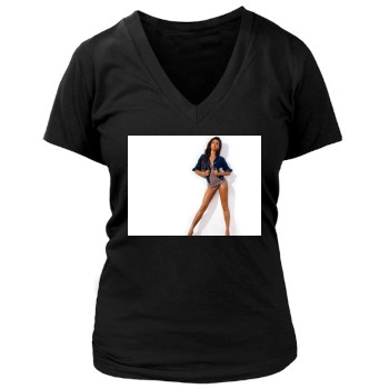 Jessica Alba Women's Deep V-Neck TShirt