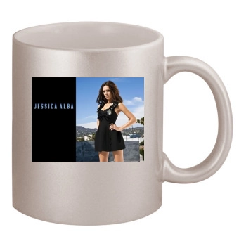 Jessica Alba 11oz Metallic Silver Mug