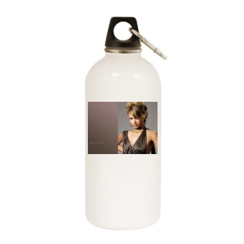 Jessica Alba White Water Bottle With Carabiner