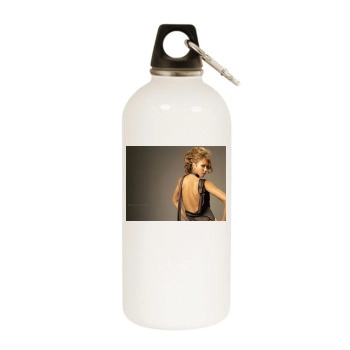 Jessica Alba White Water Bottle With Carabiner