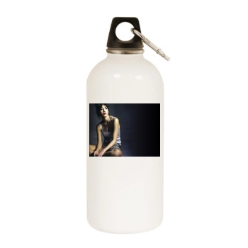 Jessica Alba White Water Bottle With Carabiner