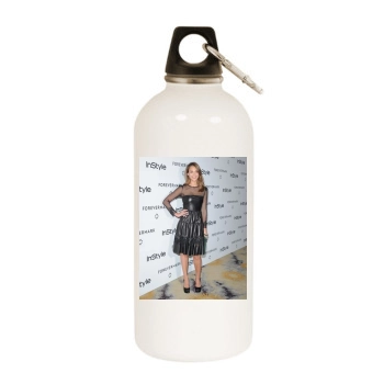 Jessica Alba White Water Bottle With Carabiner