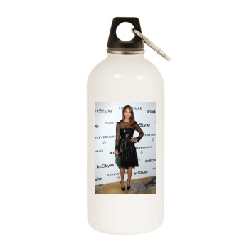 Jessica Alba White Water Bottle With Carabiner