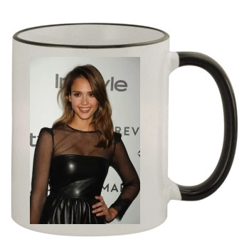 Jessica Alba 11oz Colored Rim & Handle Mug