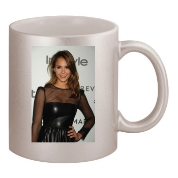 Jessica Alba 11oz Metallic Silver Mug