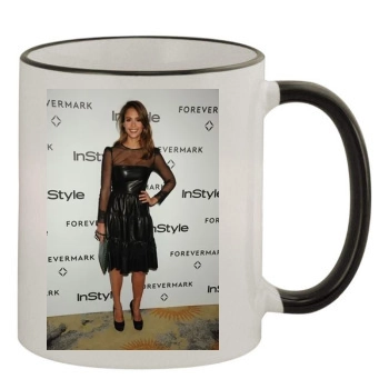 Jessica Alba 11oz Colored Rim & Handle Mug