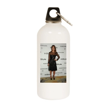 Jessica Alba White Water Bottle With Carabiner