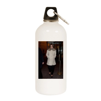 Jessica Alba White Water Bottle With Carabiner