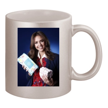 Jessica Alba 11oz Metallic Silver Mug