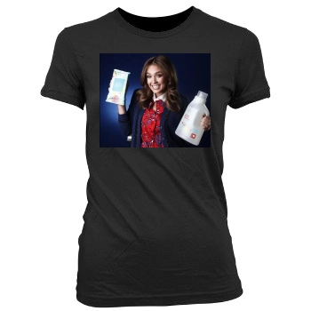 Jessica Alba Women's Junior Cut Crewneck T-Shirt