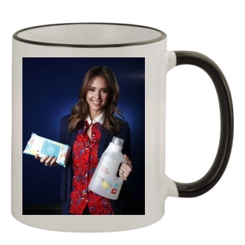 Jessica Alba 11oz Colored Rim & Handle Mug